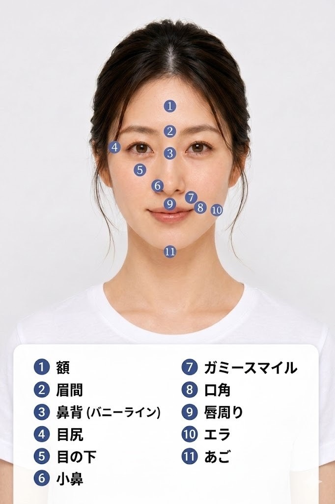 女性の顔