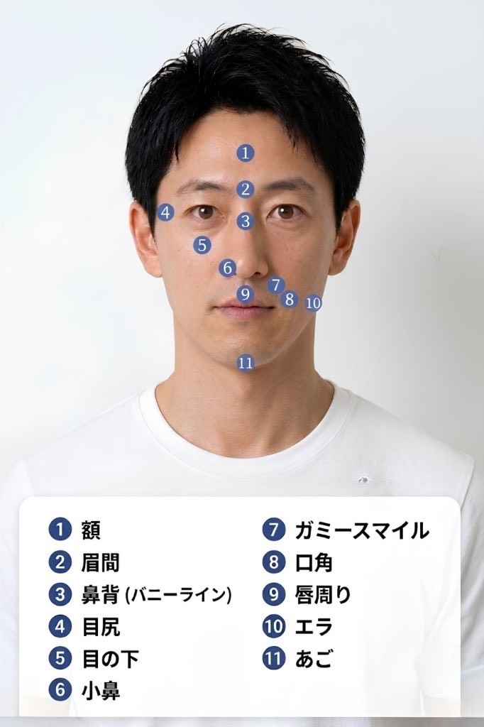 男性の顔
